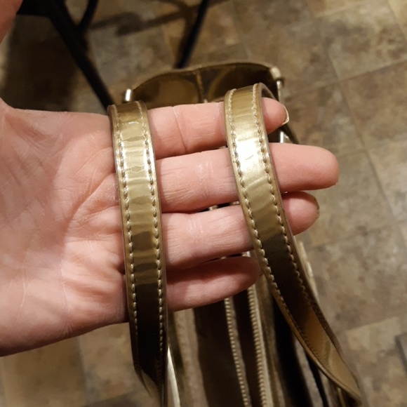 Kate Spade New York Gold Patent Leather Tote Bag. - Picture 11 of 15